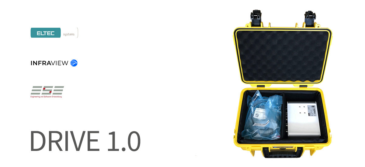 Offener Starter-Kit-Koffer mit PCEye MC-R und Kabeln, Adaptern und Antennen in Plastiktüten